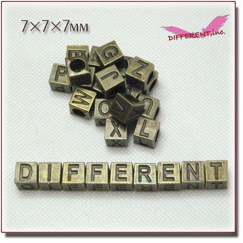 【アウトレット】アルファベット A〜Z メタル キューブ ビーズ |  | 02