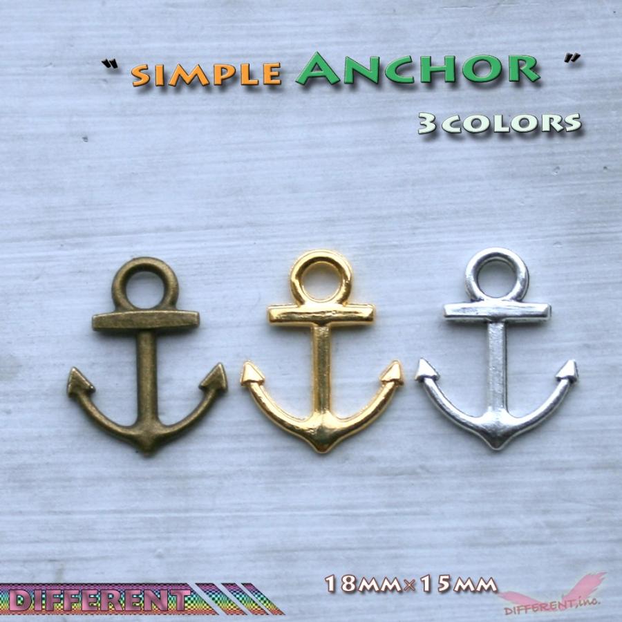 錨 シンプル チャーム 3colors アクセサリー材料 | 
