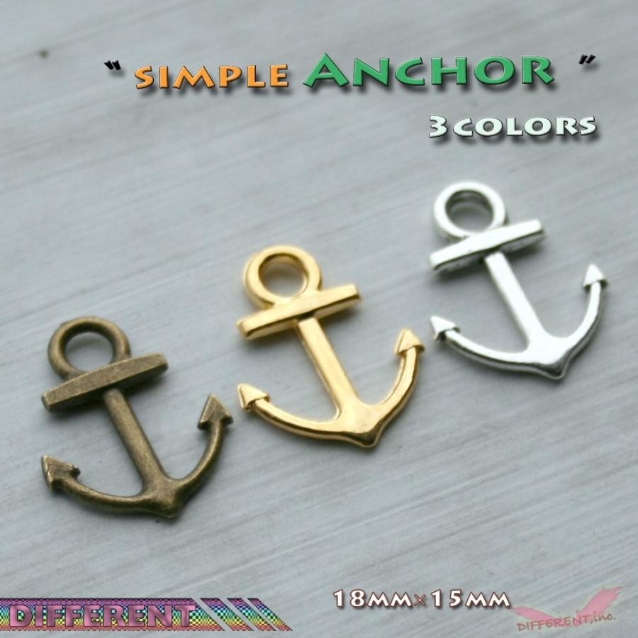 錨 シンプル チャーム 3colors アクセサリー材料 |  | 01