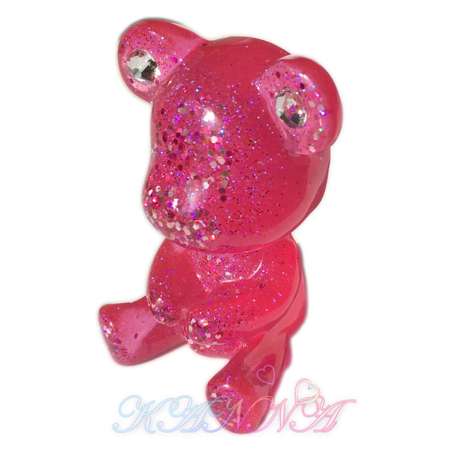 クリスタルレジン製♪ローズピンクのクリスタルベアブローチ スワロ付き  by Kanna |  | 01