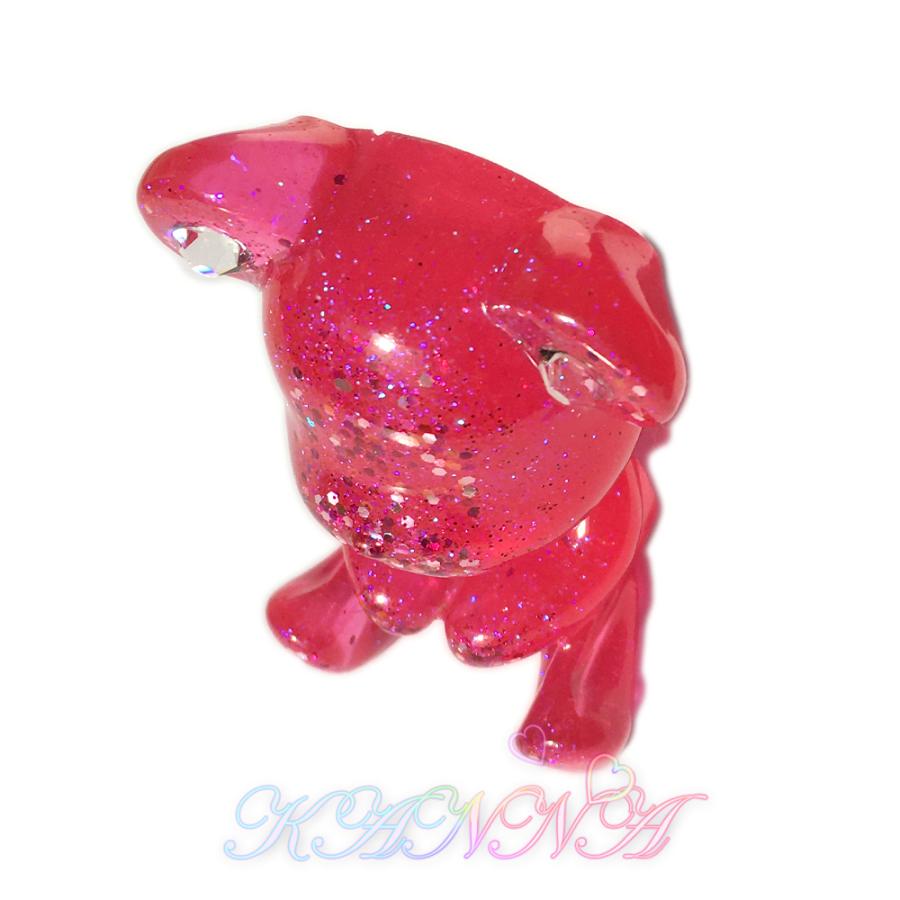 クリスタルレジン製♪ローズピンクのクリスタルベアブローチ スワロ付き  by Kanna |  | 03