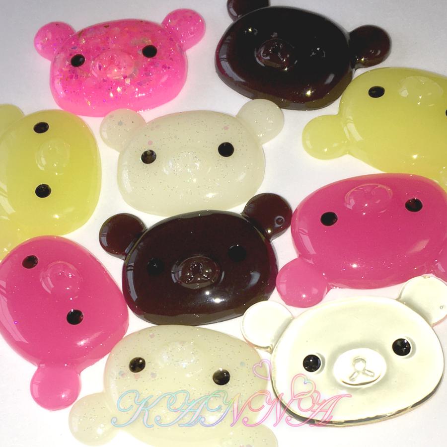 クリスタルレジン製！ くまたんデコパーツ 10個セット  by Kanna |  | 02