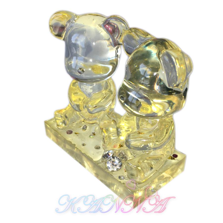 キラキラクリスタル♪カップルクリスタルベア インテリア 長方形 クリスタル  by Kanna |  | 02