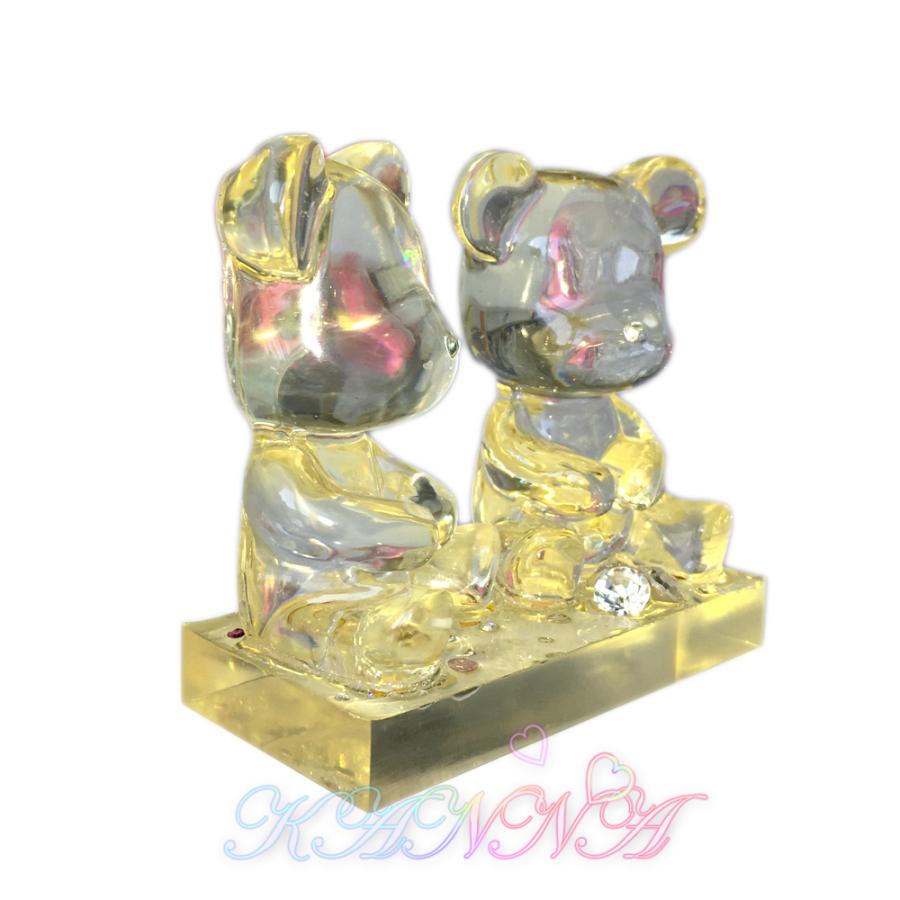 キラキラクリスタル♪カップルクリスタルベア インテリア 長方形 クリスタル  by Kanna |  | 03