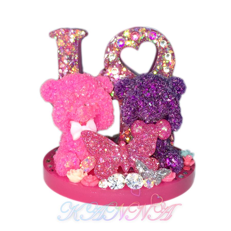 可愛い♪目隠しベアの姫盛りメルヘンインテリア ピンク×パープル  by Kanna | 