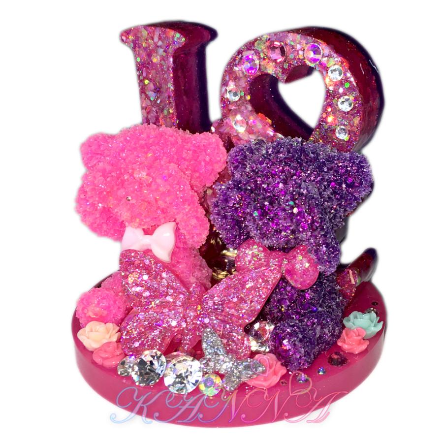 可愛い♪目隠しベアの姫盛りメルヘンインテリア ピンク×パープル  by Kanna |  | 01