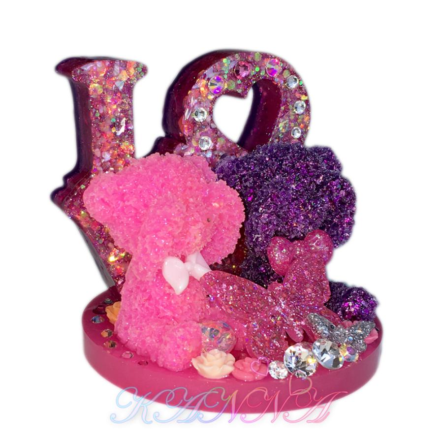 可愛い♪目隠しベアの姫盛りメルヘンインテリア ピンク×パープル  by Kanna |  | 02