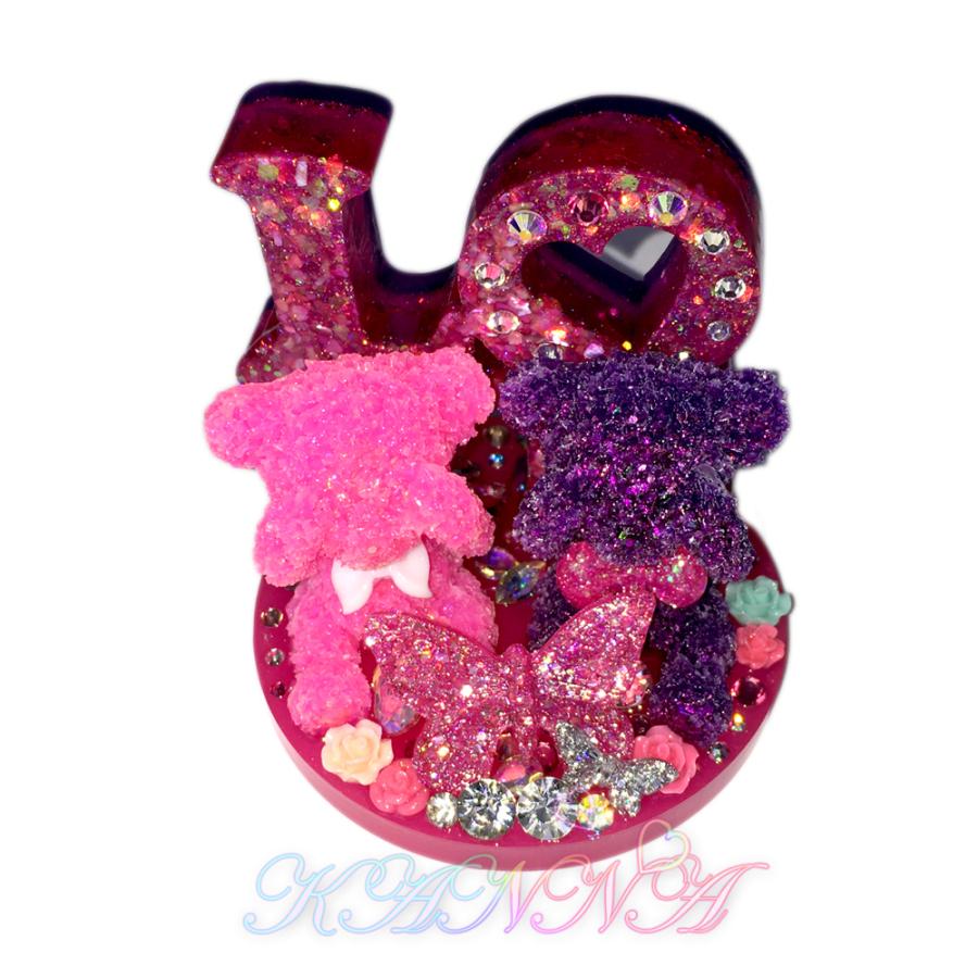 可愛い♪目隠しベアの姫盛りメルヘンインテリア ピンク×パープル  by Kanna |  | 05