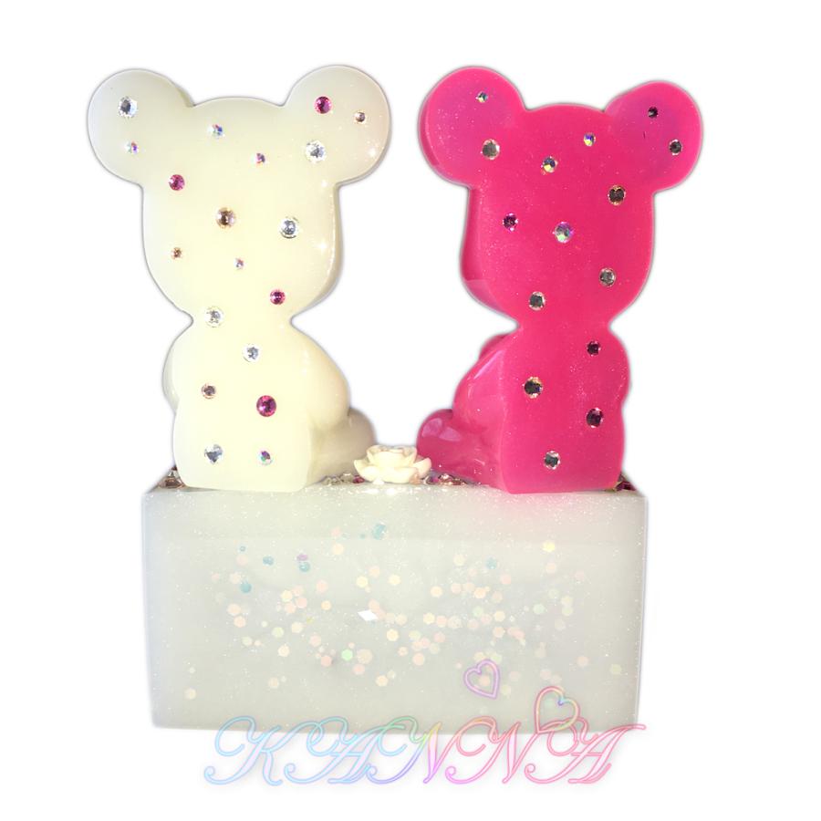 ホワイトベアハートとローズベアハートの「HAPPY」 インテリア  by Kanna |  | 04