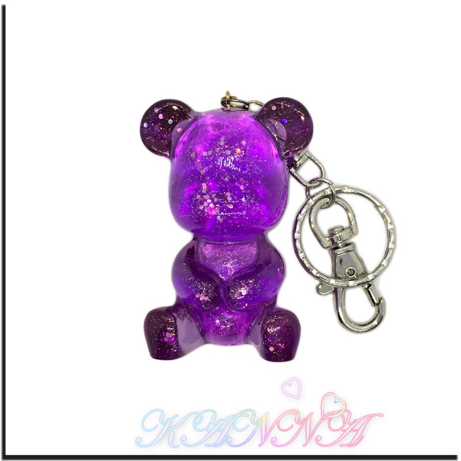 キラキラ 半立体 クリスタル ベア バッグチャーム キーホルダー  by Kanna |  | 13