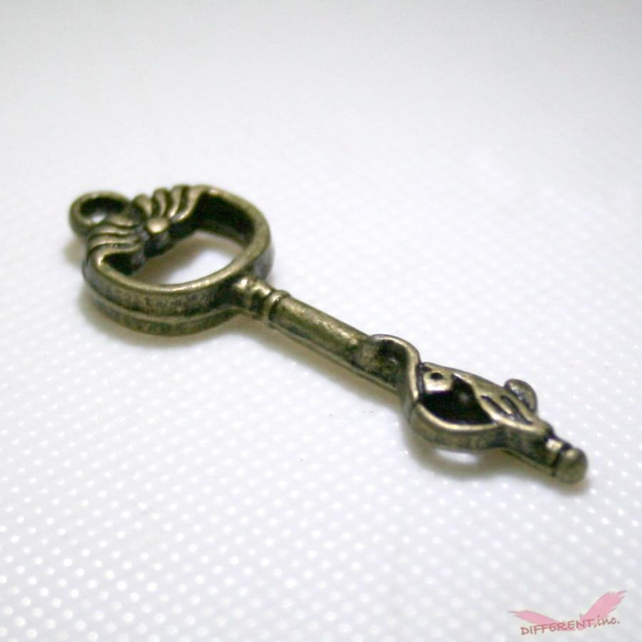 お洒落なキャットデザインを施したアンティークキー チャーム |  | 02