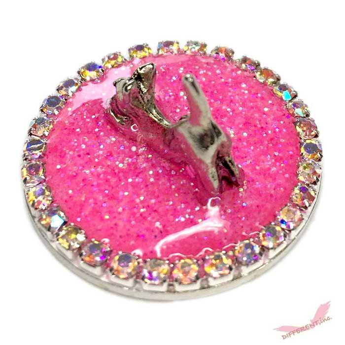 伸びをするネコ mini3D ピンクラメベース ゴルフマーカー クリップ付 |  | 04