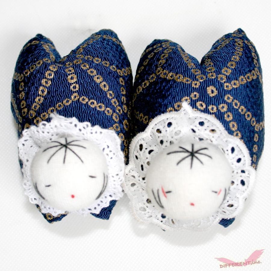 稚児クリップ つるし雛 かわいい童 麻の葉 紺 |  | 01