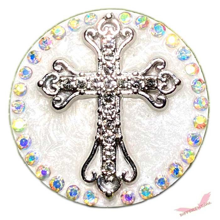 ゴルフマーカー ラインストーン埋め込み 十字架 クリスタルオーロラデコ |  | 07