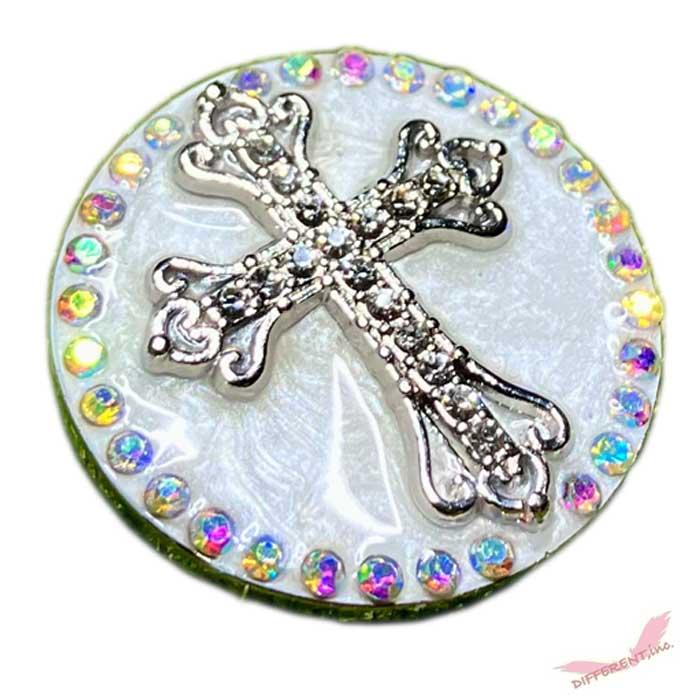 ゴルフマーカー ラインストーン埋め込み 十字架 クリスタルオーロラデコ |  | 02