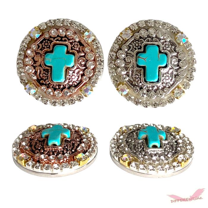 十字架 フェイクターコイズ ヴィンテージデザイン ゴルフマーカー |  | 04