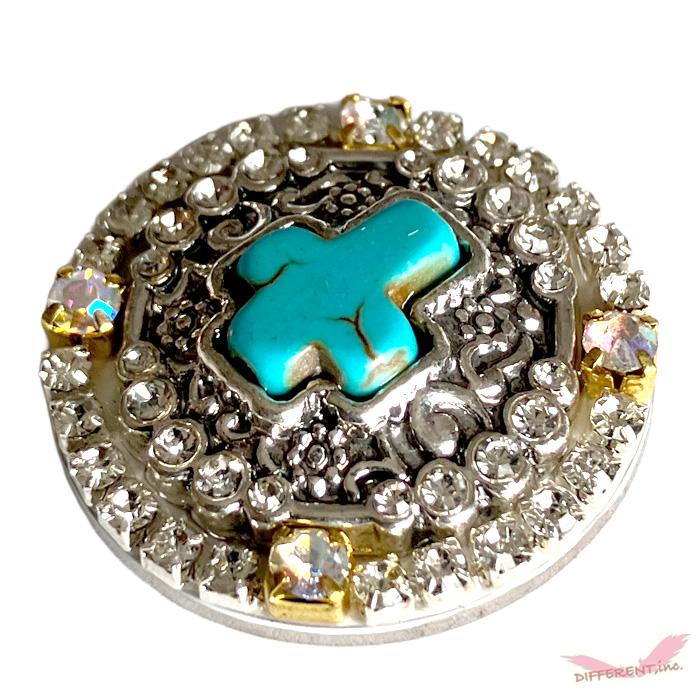 十字架 フェイクターコイズ ヴィンテージデザイン ゴルフマーカー |  | 06