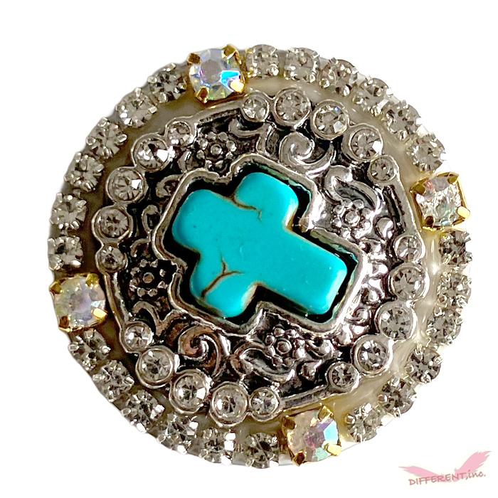 十字架 フェイクターコイズ ヴィンテージデザイン ゴルフマーカー |  | 07