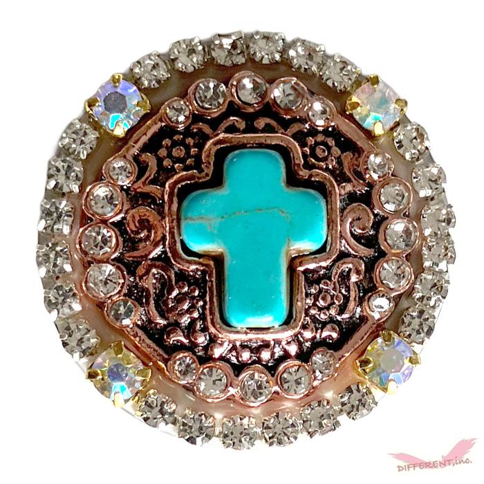 十字架 フェイクターコイズ ヴィンテージデザイン ゴルフマーカー |  | 01