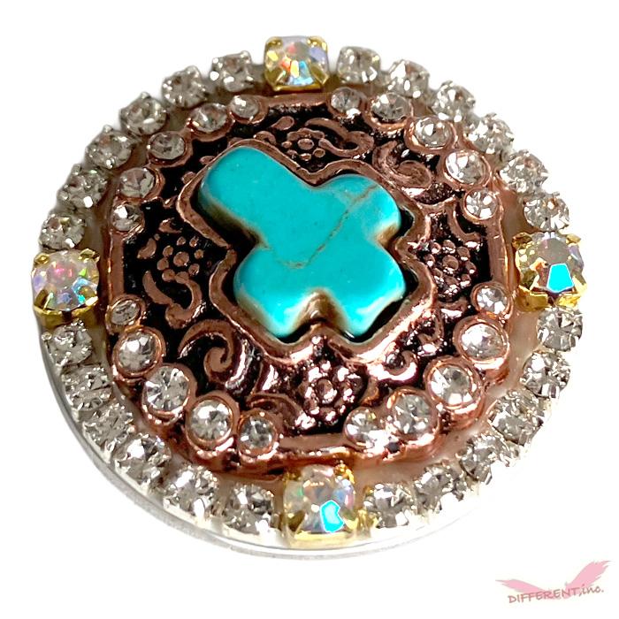 十字架 フェイクターコイズ ヴィンテージデザイン ゴルフマーカー |  | 09