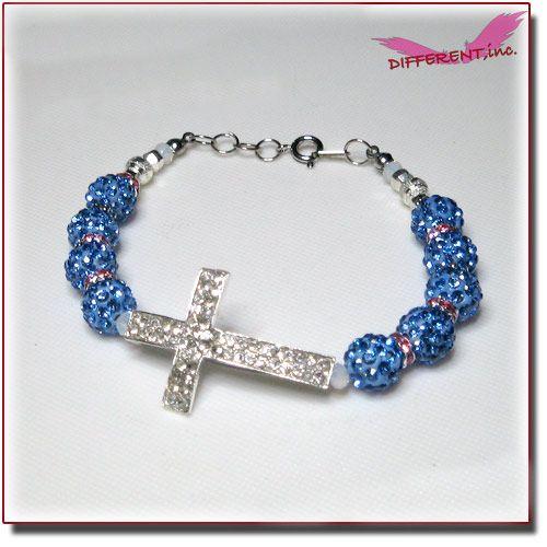【在庫処分】Cross Beads Crystal Silver キラキラ合金シルバークロス ビーズ |  | 01