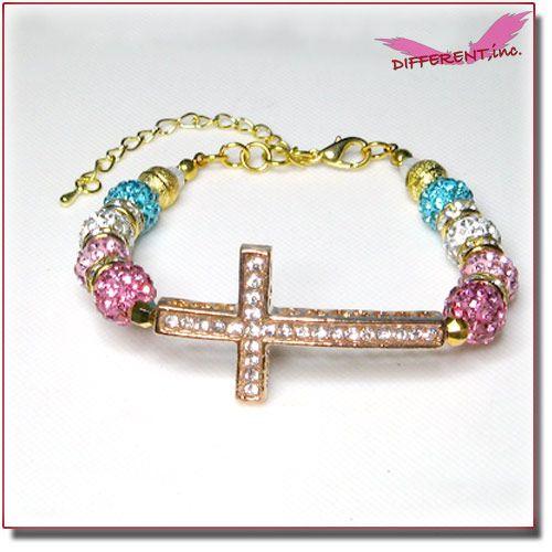 【在庫処分】Cross Beads Crystal Gold キラキラ合金クリスタルゴールドクロス ビーズ |  | 02