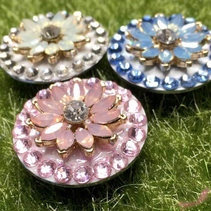 デイジー クリスタル オパール キラキラ ゴルフマーカー ハットクリップ マグネット付き セット |  | 05