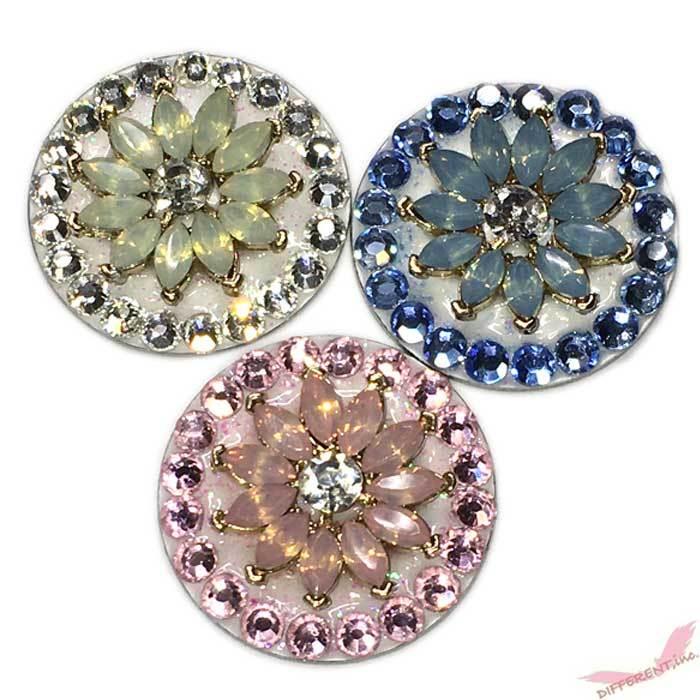 デイジー クリスタル オパール キラキラ ゴルフマーカー ハットクリップ マグネット付き セット |  | 08