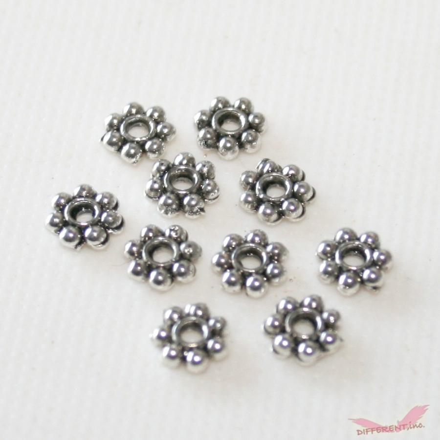 デージー スペーサー メタルビーズ  ヴィンテージシルバー |  | 01