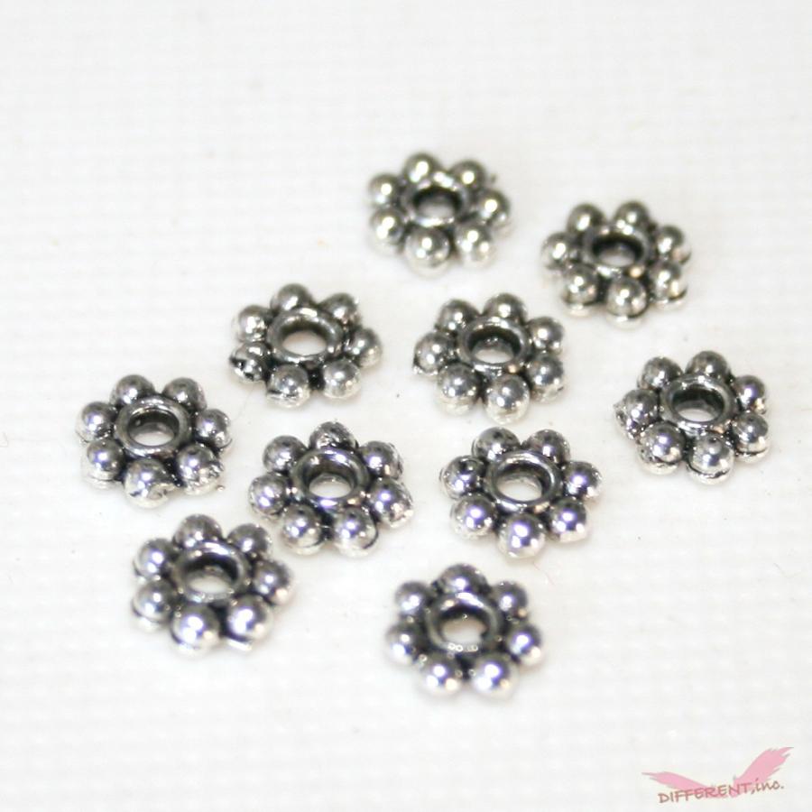 デージー スペーサー メタルビーズ  ヴィンテージシルバー |  | 02