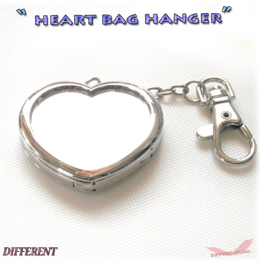 デコ素材 バッグハンガー ハートタイプ  チェーン＆ナスカン アーム収納タイプ | 
