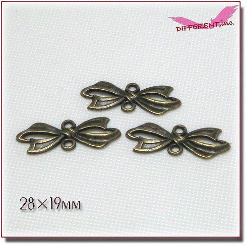 デコ＆チャーム   リボン 繋ぎパーツとしても 金古美 |  | 02