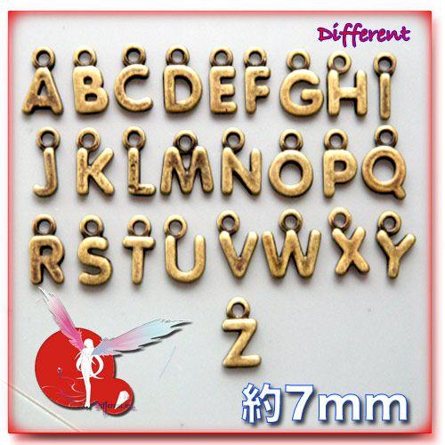 【アウトレット】チャームパーツ イニシャルパーツ A~Z |  | 01