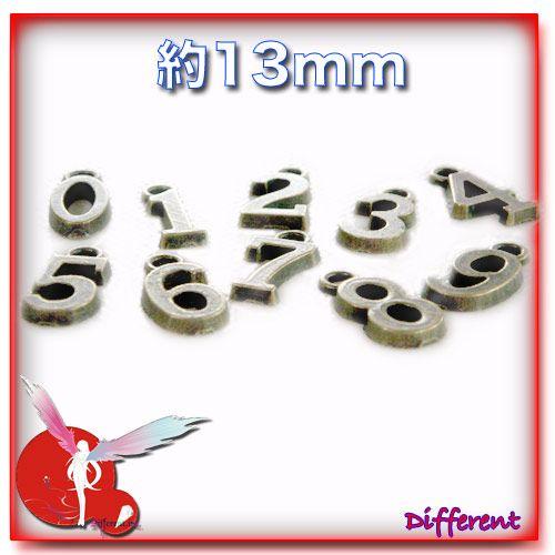 【アウトレット】チャームパーツ Numbers 0~9 |  | 02