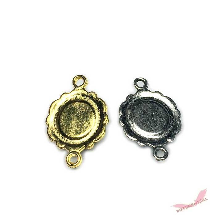 ミドルサイズ  ラウンド フェイクターコイズ コネクター   12mm×21mm |  | 05