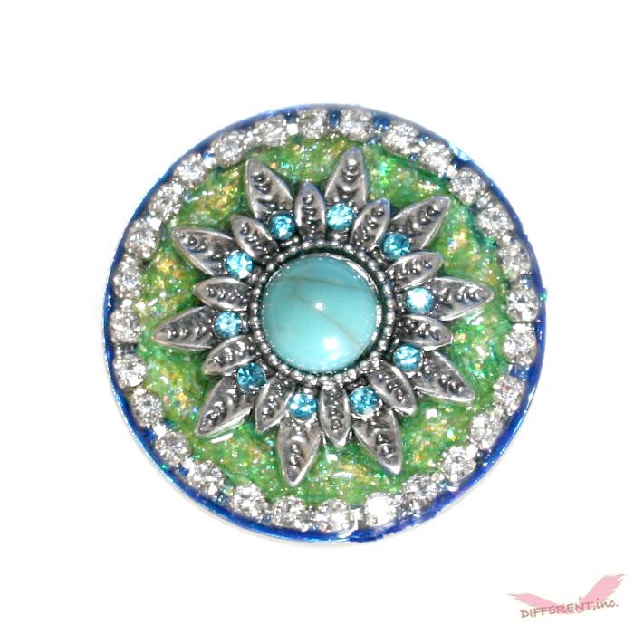 フェイクターコイズフラワー ゴルフマーカーとハットクリップセット |  | 01