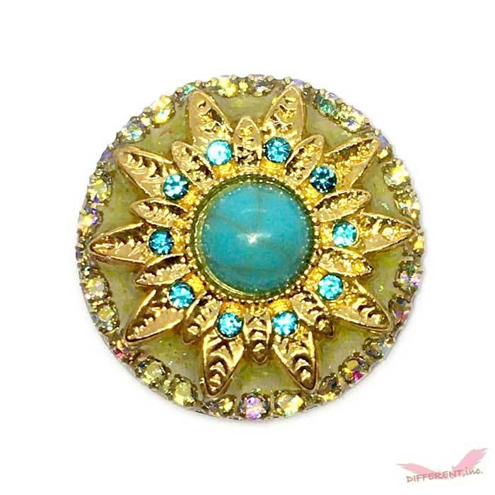 フェイクターコイズフラワー or 太陽 ゴルフマーカーとハットクリップセット |  | 01