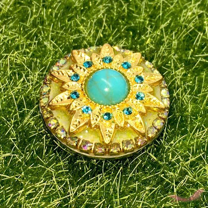 フェイクターコイズフラワー or 太陽 ゴルフマーカーとハットクリップセット |  | 04