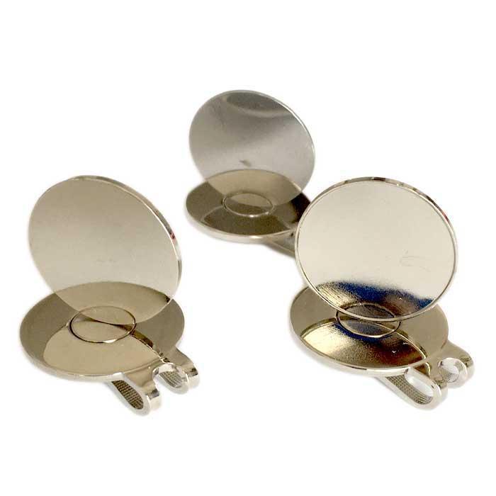 ゴルフマーカー 25mm フチ有りとフラット 鉄にメッキと極薄ステンレス製 ハットクリップセット ハンドメイドに | 