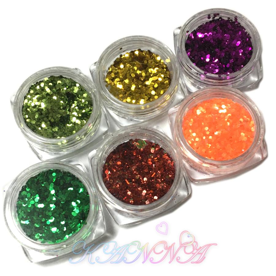 ・グリッター・ラメセット バタフライ型 ホログラム ケース入り by Kanna |  | 01