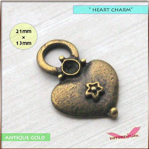 激安 アンティークハート 金古美チャーム |  | 01