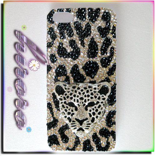 iPhone5/5sケース スワロフスキー 豹Silver | 