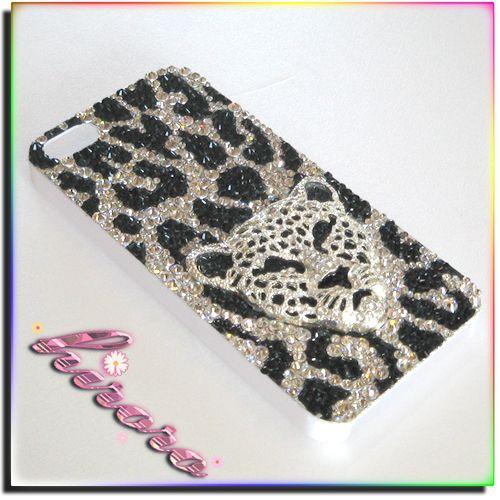 iPhone5/5sケース スワロフスキー 豹Silver |  | 02