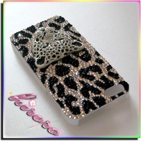 iPhone5/5sケース スワロフスキー 豹Silver |  | 03