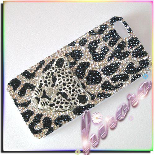 iPhone5/5sケース スワロフスキー 豹Silver |  | 04