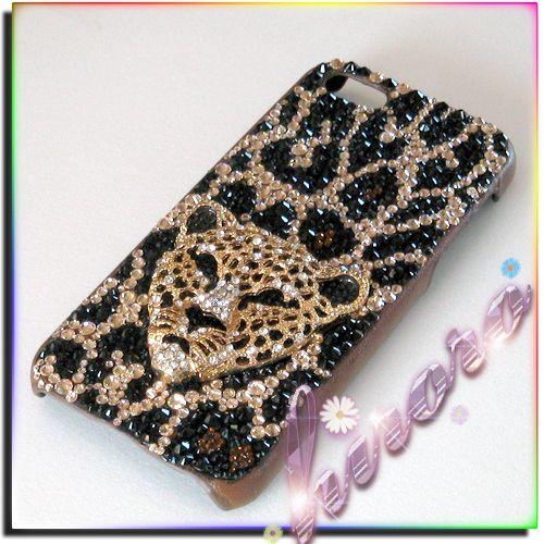 iPhone5/5sケース スワロフスキー 豹Gold |  | 01