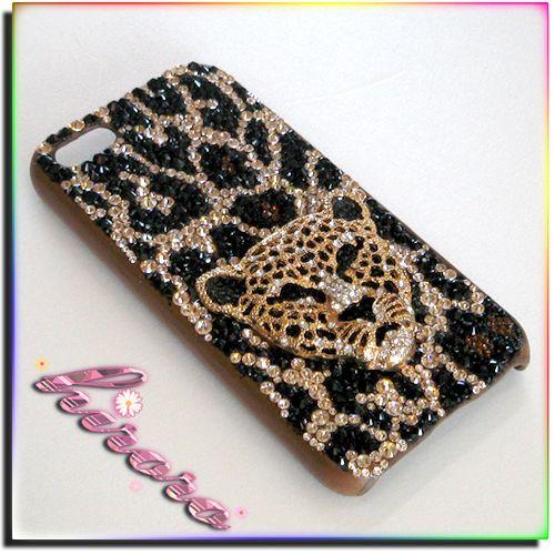 iPhone5/5sケース スワロフスキー 豹Gold |  | 02