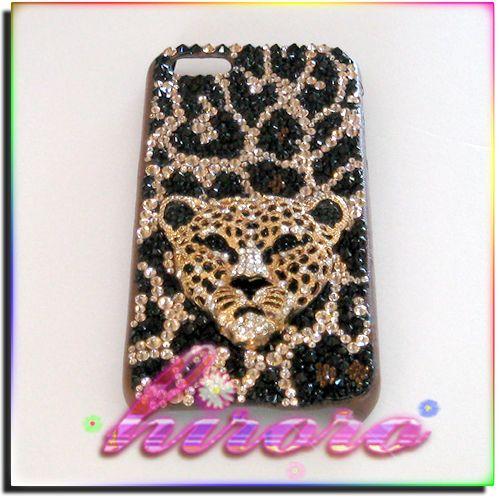 iPhone5/5sケース スワロフスキー 豹Gold |  | 03