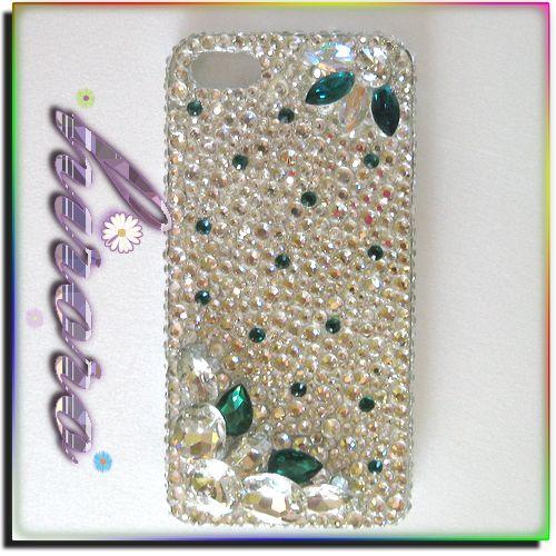 iPhone5/5sケース スワロフスキーとビジュー ストラップ穴有り |  | 01