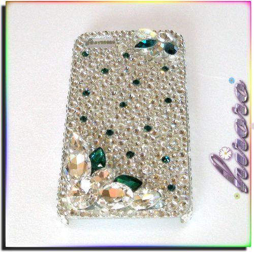 iPhone5/5sケース スワロフスキーとビジュー ストラップ穴有り |  | 02